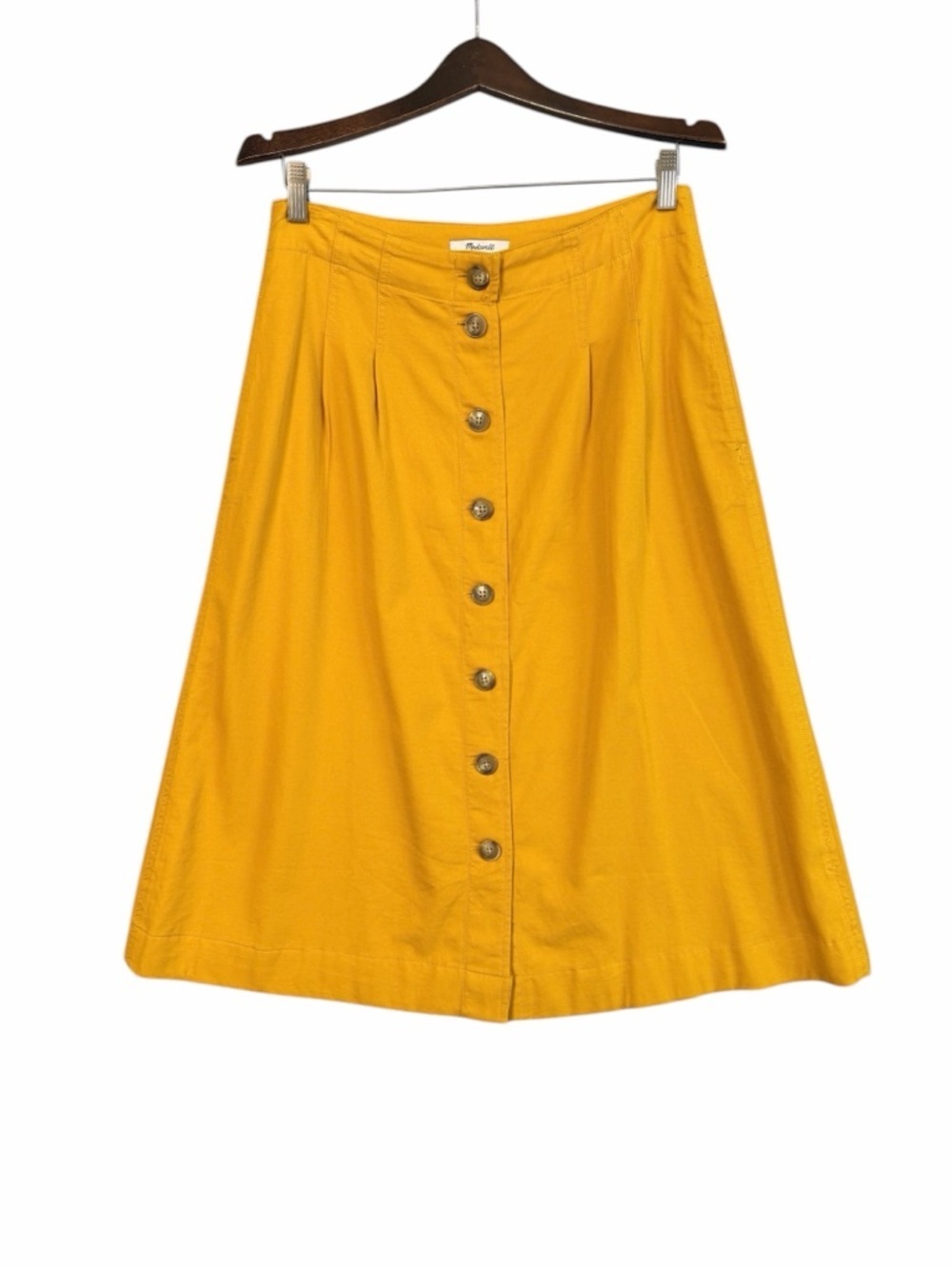 Madewell Patio Button-Front Swingy Midi Skirt in Tungsten Glow Size 8 #2142 - Picture 3 of 7